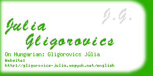 julia gligorovics business card