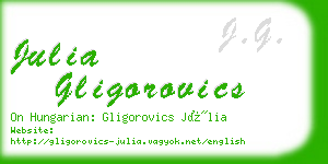 julia gligorovics business card